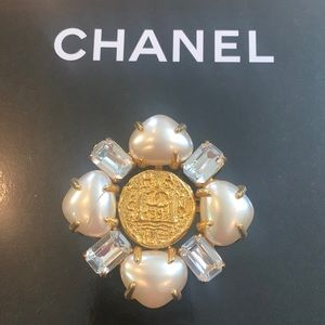 Chanel Pearl and Rhinestone brooch